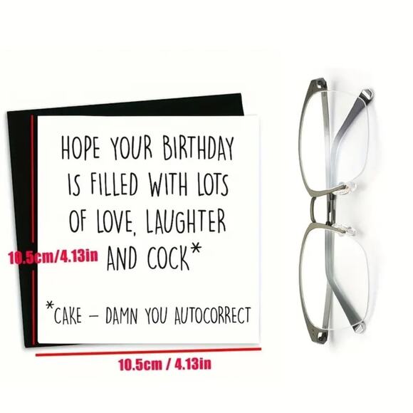 Birthday, Adult, Funny - 4.13" x 4.13" - Picture 4 of 4